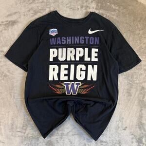 Nike Washington Huskies Purple Reign T Shirt Mens Large Black NCAA Football